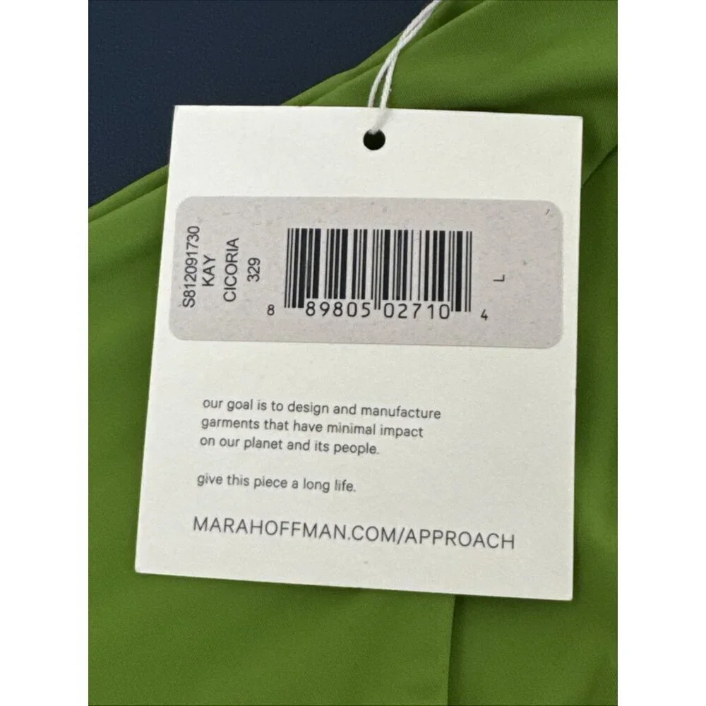 Mara Hoffman Women's L KAY‎ CICORIA Green Bikini Swim Bottom NWT UPF 50+